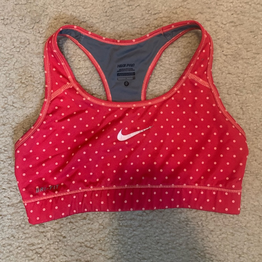 Polk-a-dot Nike Pro Dri-Fit Sports Bra
